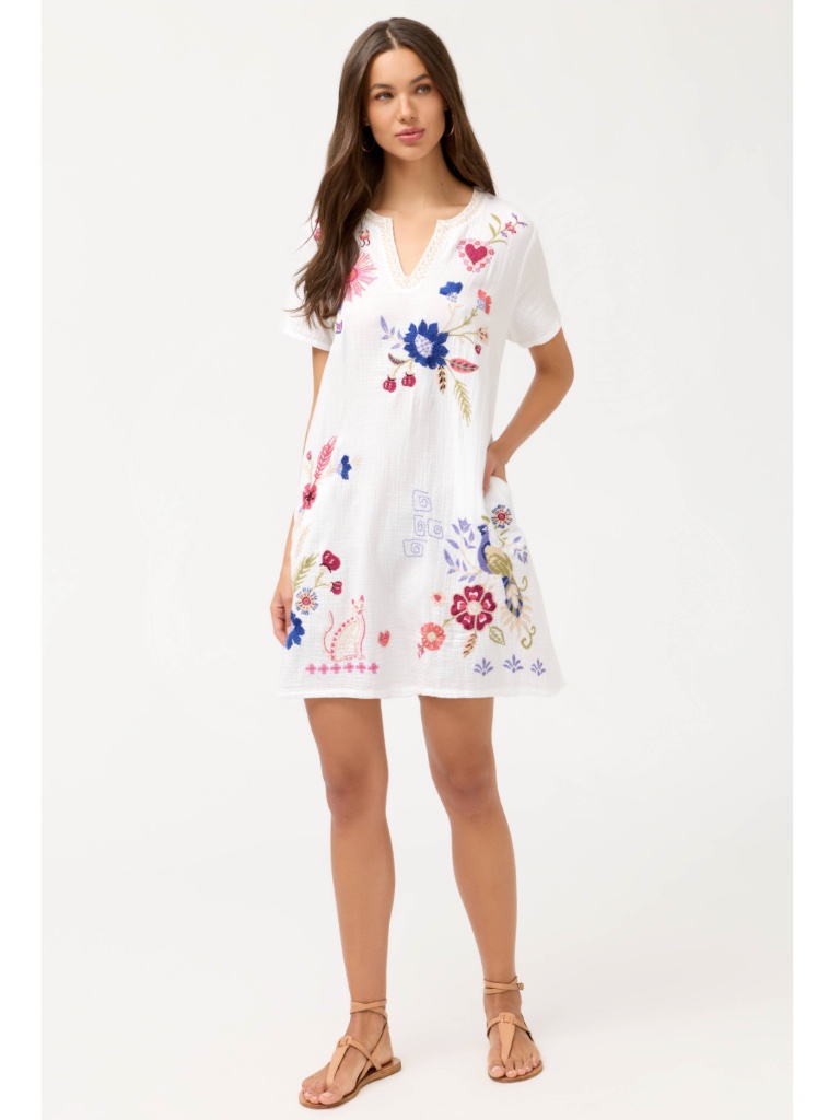 Johnny Was Nwt Karissa Vneck Shift Dress Xl